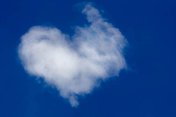 Cloud in the form of heart against the blue sky