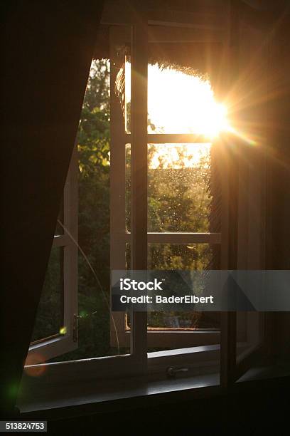 Sunrise In The Window Stock Photo - Download Image Now - Window, Aperture, Back Lit