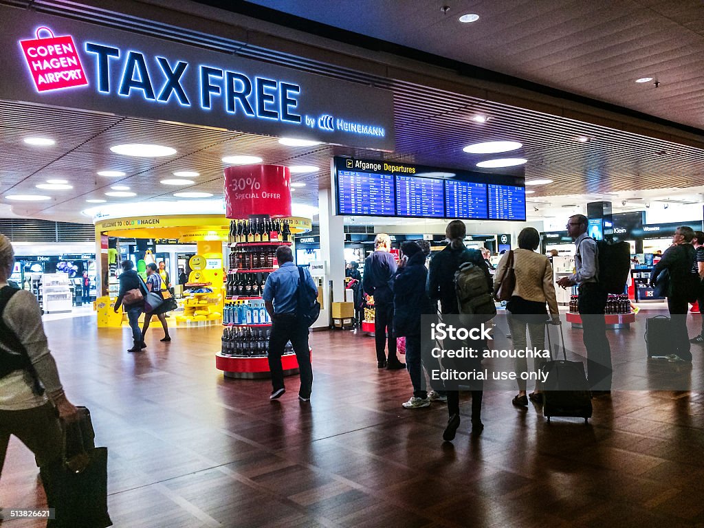 Duty-Free-Shop am Flughafen Kopenhagen, Dänemark - Lizenzfrei Dänemark Stock-Foto