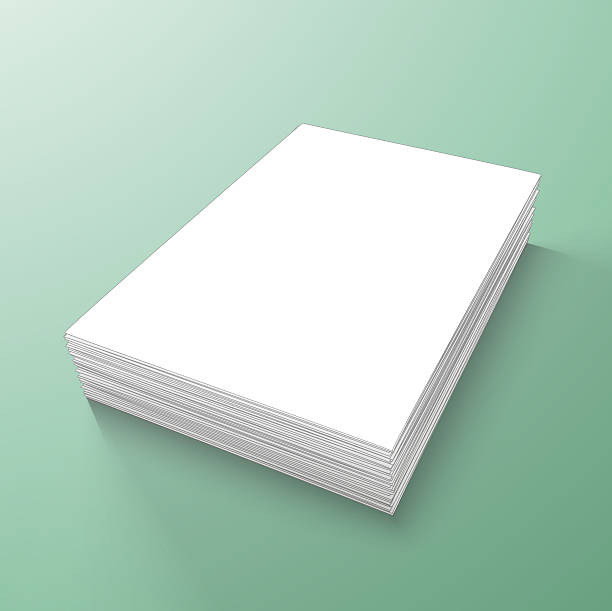 stack of blank papers vector image of blank papers stack of papers stock illustrations