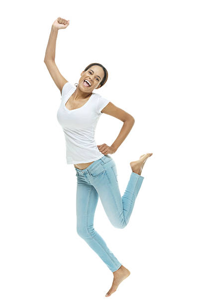 istock Casual woman dancing 513827961