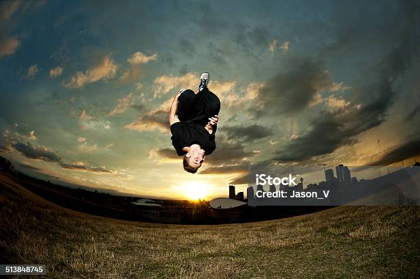 Backflip Parkour Stock Photo - Download Image Now - Backflipping, Adult, Adults Only