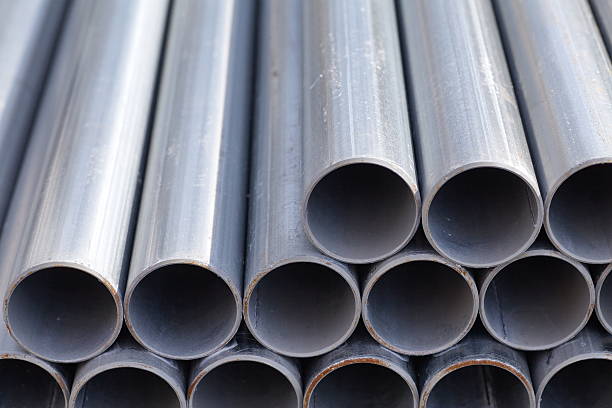 istock Close - up Stack of steel pipes 513850411