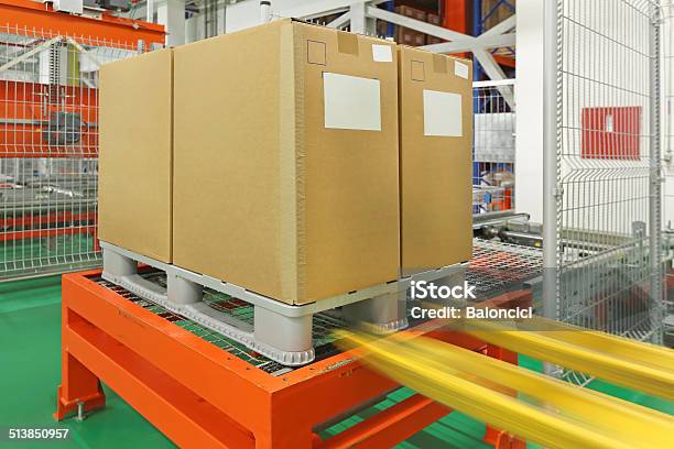Pallet Stock Photo - Download Image Now - Conveyor Belt, Pallet - Industrial Equipment, Automated