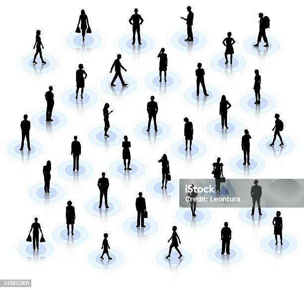 Social Network Stock Illustration - Download Image Now - Adult, Adults Only, Black Color