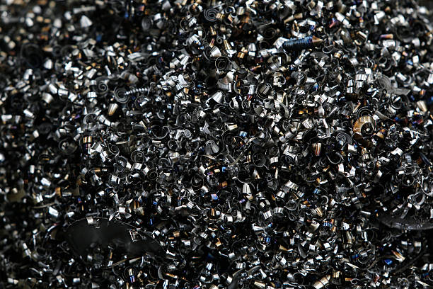 istock steel shavings from CNC 513854343