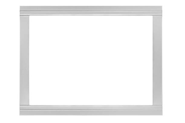 istock Aluminum decorative photo frame on white background 513871918