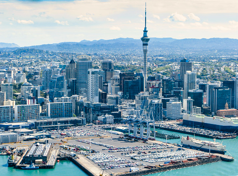 An aerial image of Auckland New Zealand