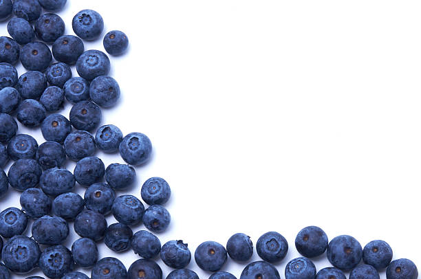istock Blueberries are scattered on the white background 513880156