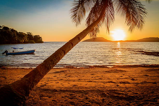 Sunset on the beach in Nosy Be Island,Madagascar.