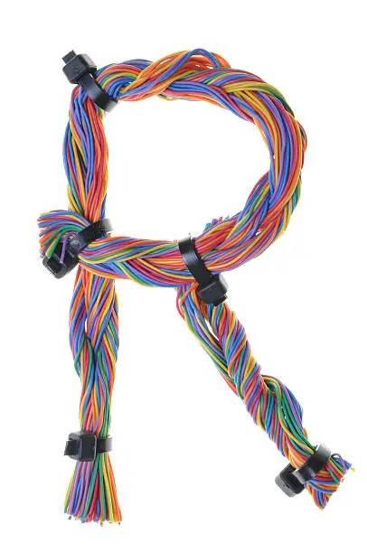 Photo of Colorful wire in the shape of the letter R