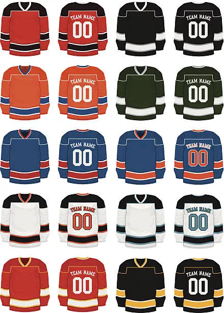 Vector illustration of Hockey Uniforms