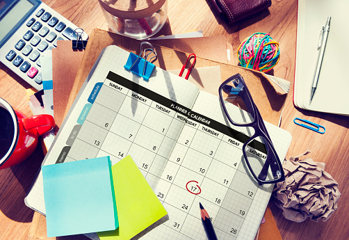 Calendario de planificación recordar el concepto de gestión de la organización photo