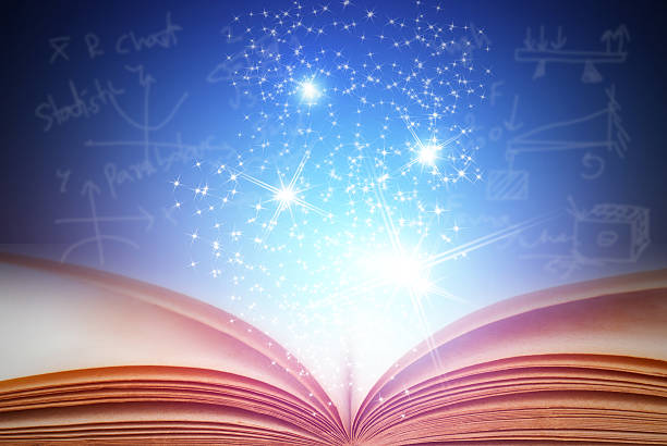istock Abstract magic book on wooden background 513881194
