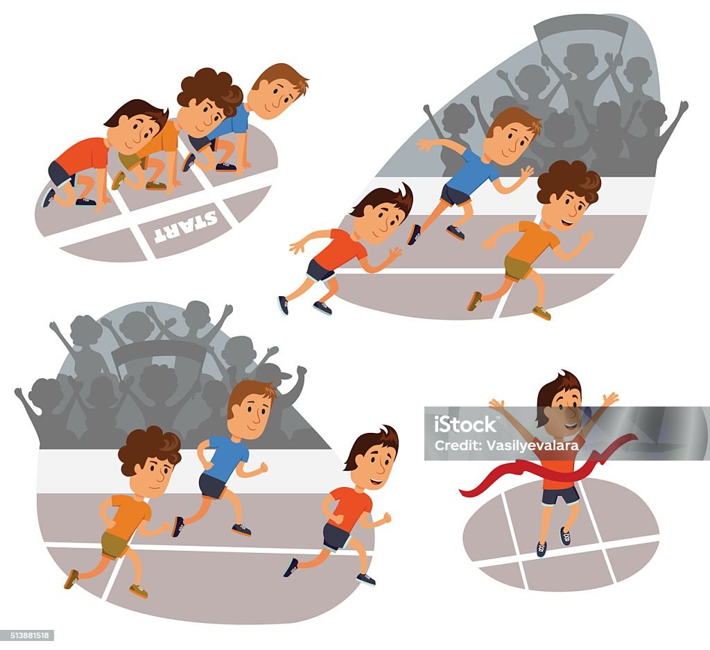Running Pictionary Run Race Running Competition Stock Illustration - Download Image Now ...