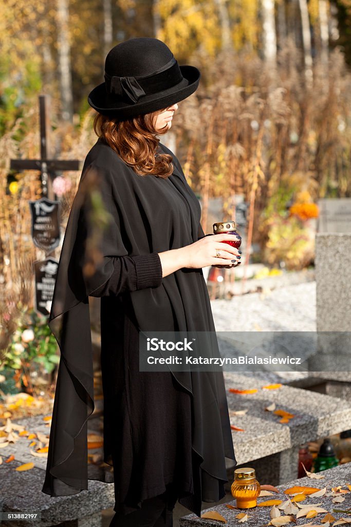Widow Young woman after husband's loss Accidents and Disasters Stock Photo