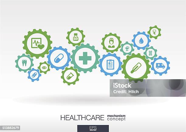 Healthcare Mechanism Concept Stock Illustration - Download Image Now - Healthcare And Medicine, Order, Gear - Mechanism