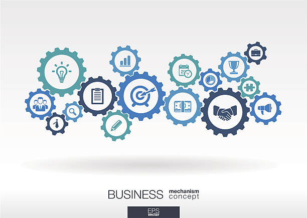 ビジネスメカニズムのコンセプト - interface icons business concepts ideas点のイラスト素材／クリップアート素材／マンガ素材／アイコン素材