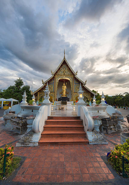 istock Place a beloved old Buddhist Lanna.Wat Phra-singha temple great 513885685