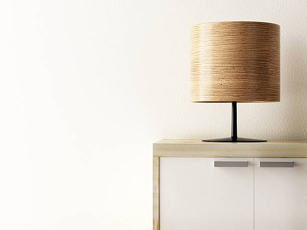 istock wood lamp on cabinet closeup 513885733