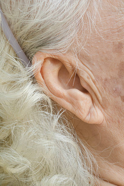 istock Close-up Elegant elderly woman face. 513886348