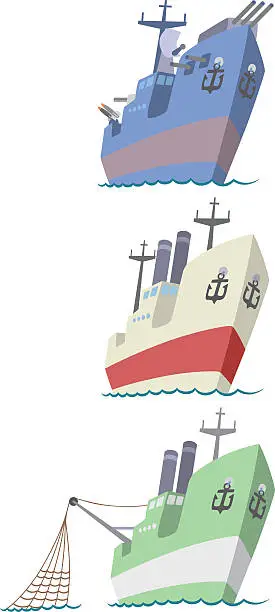 Vector illustration of flotilla