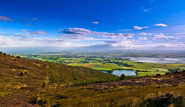 The Nith Estuary from the Criffel in Dumfriesshire, Scotland.