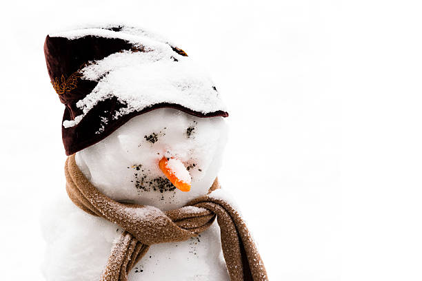 Happy snowman. Winter holiday greetings