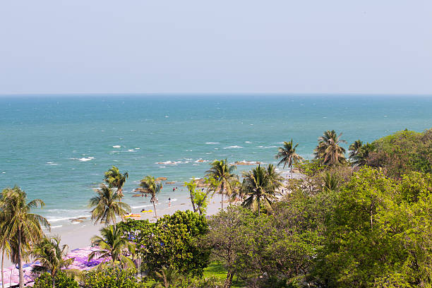 istock Hua Hin beach with blue sea and jungle 513891648