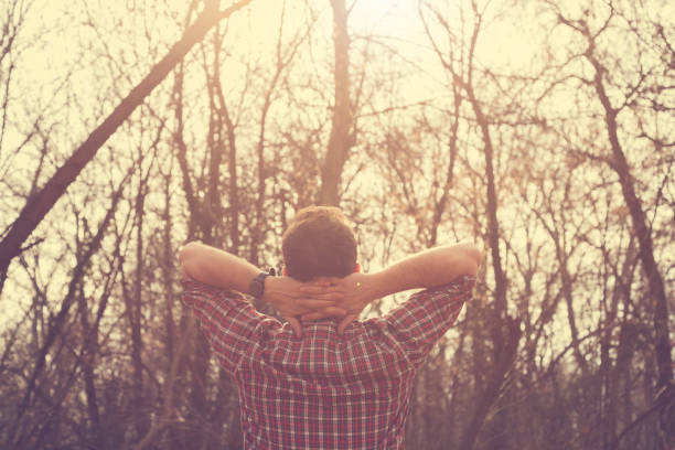 istock Young man enjoy in nature. 513892704