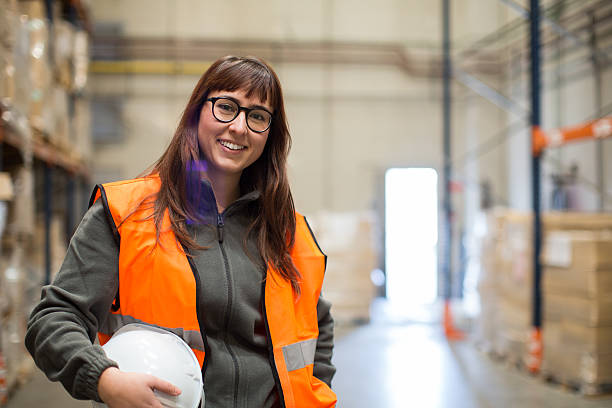 istock Female manual worker portrait smiling at camera. 513894708
