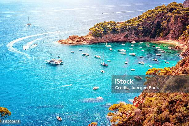 Cala Futadera Tossa Del Mar Costa Brava Stock Photo - Download Image Now - Tossa De Mar, Beach, Bay of Water