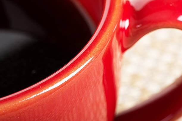 Red Coffee Mug Close-Up