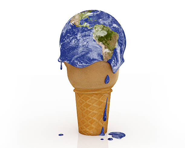 Climate Change - Ice Cream Earth stock photo