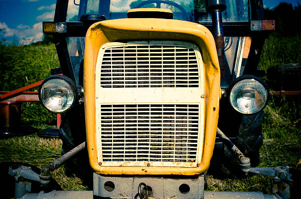 Vintage tractor Vintage tractor on front - ursus ursus tractor stock pictures, royalty-free photos & images