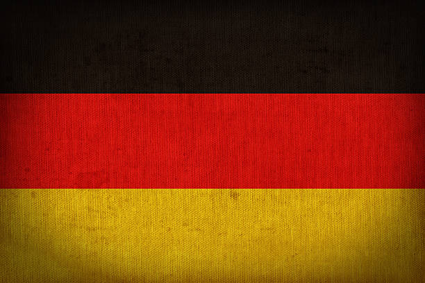 istock Germany flag pattern on the fabric texture ,retro vintage style 513906161