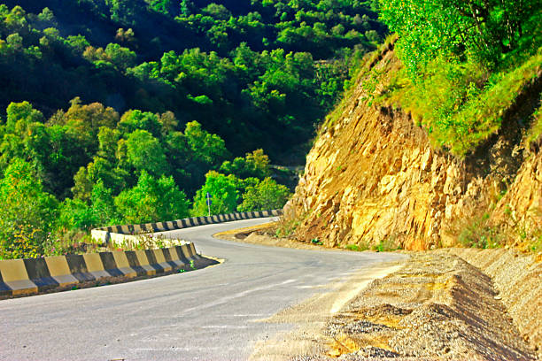 istock Mountain highway and landscape. North Caucasus travel. 513918471