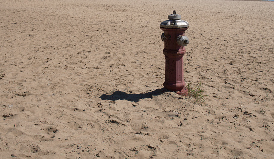 Fire hydrant on a beach