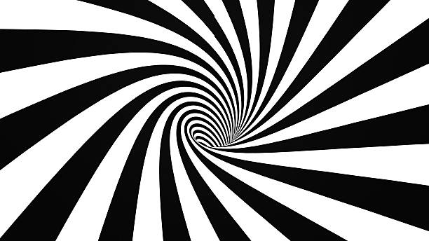 istock Black and white hypnotic spiral 513919935