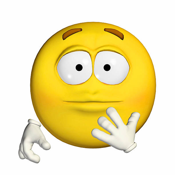 istock Illustration of a frightened yellow smiley 513920103