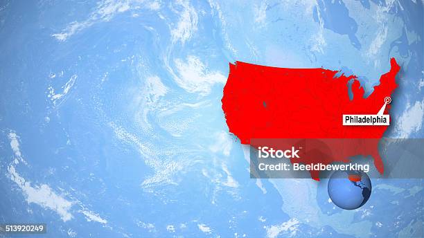 Philadelphia Stock Photo - Download Image Now - Brightly Lit, Cartography, City