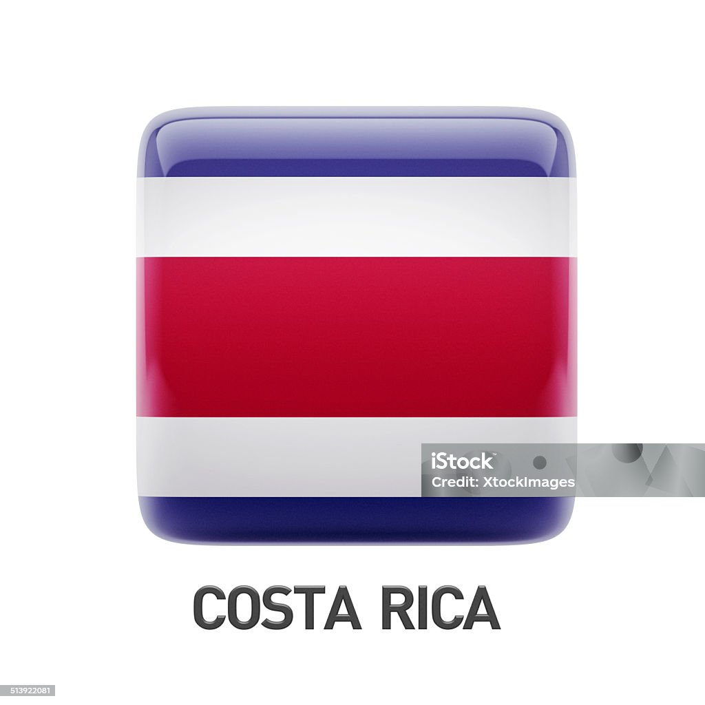 Ícone de Bandeira da Costa Rica - Foto de stock de Bandeira royalty-free