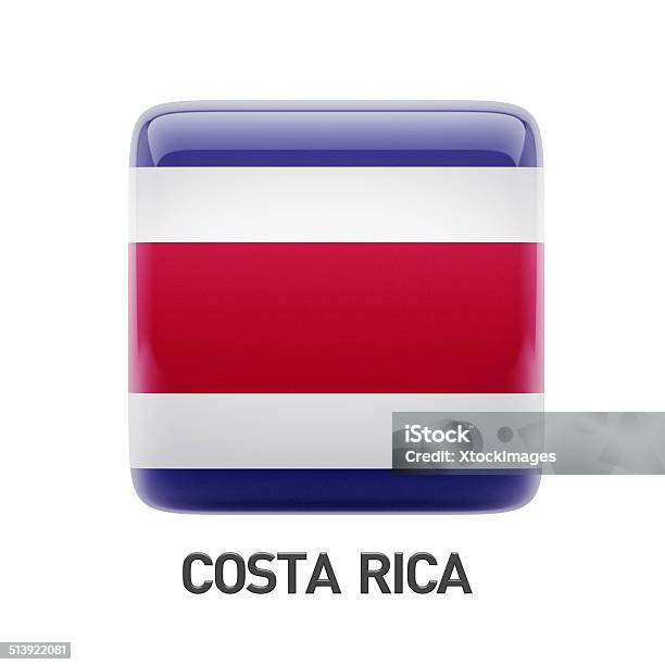 Foto de Ícone De Bandeira Da Costa Rica e mais fotos de stock de Bandeira - Bandeira, Bandeira da Costa Rica, Bandeira nacional