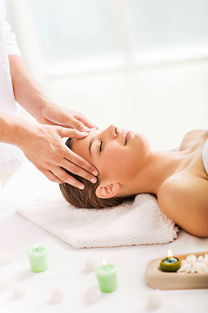 istock Woman receiving spa treatment. 513923737