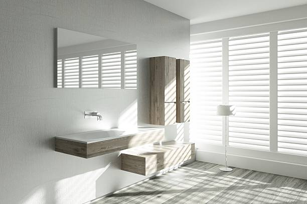 モダンなデザインのバスルーム - bathroom sink window bathroom house ストックフォトと画像