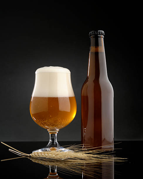 istock craft beer glass with bottle 513937002