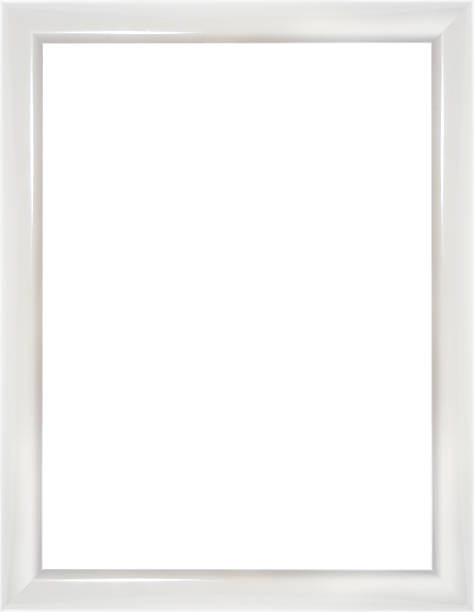 istock Wooden modern white picture frame 513938828