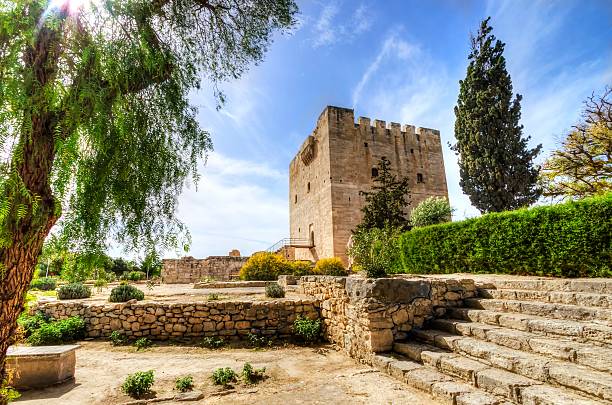 Medieval castle of Kolossi, Limassol, Cyprus stock photo