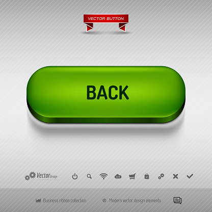 Green Button For Webdesign Or App Vector Design Elements Stock ...