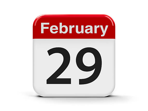 29th February Calendar web button - The twenty ninth of February, three-dimensional rendering todays special stock pictures, royalty-free photos & images